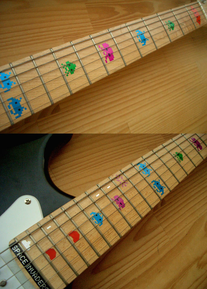 Space Invaders - Fret Markers for Guitars & Bass - Inlay Stickers Jockomo