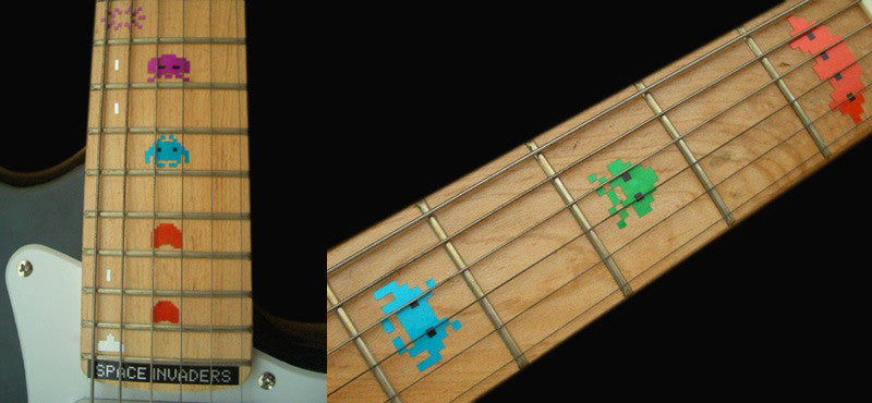 Space Invaders - Fret Markers for Guitars & Bass - Inlay Stickers Jockomo