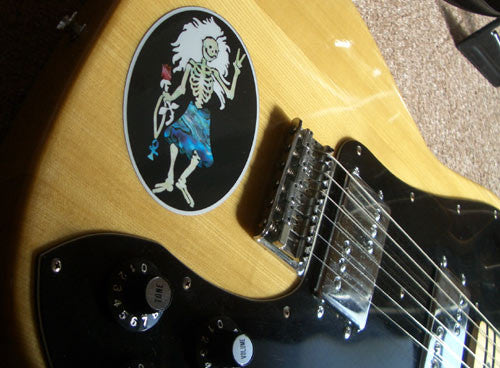 Rosebud "Dancing Skeleton" / Jerry Garcia Grateful Dead - Inlay Stickers Jockomo