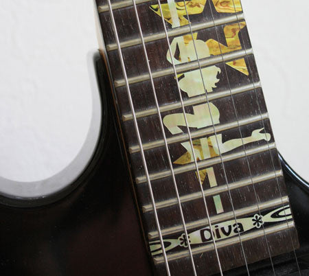 DIVA / Pole Dance Girls - Fret Markers for Guitars - Inlay Stickers Jockomo