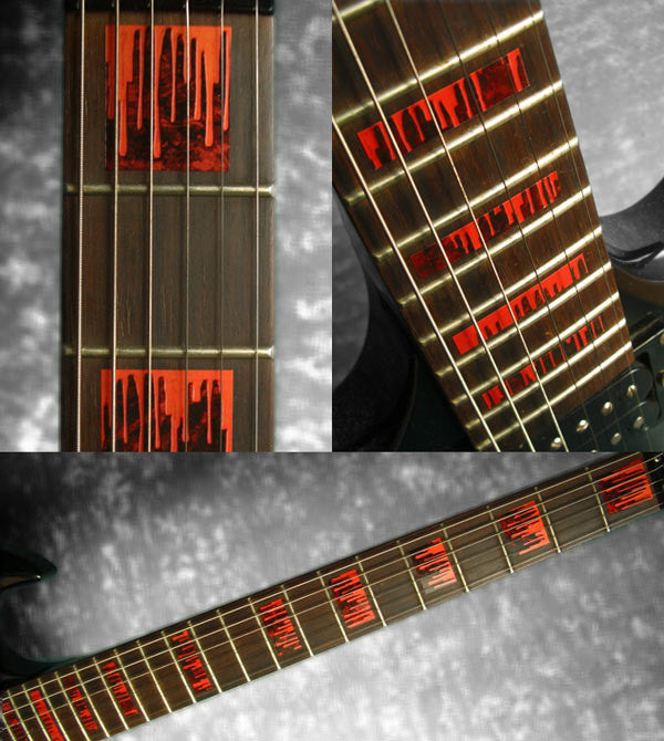 Dripping Blood Blocks - Fret Markers for Guitars - Inlay Stickers Jockomo