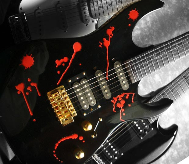 Splattered Blood SET Stickers Decals Guitar Bass - Inlay Stickers Jockomo