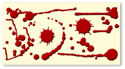 Splattered Blood SET Stickers Decals Guitar Bass - Inlay Stickers Jockomo