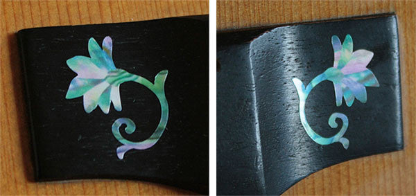 Oriental Flowers - 2pcs Bridge Inlays - Inlay Stickers Jockomo