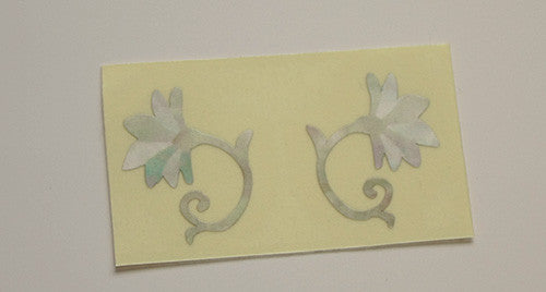 Oriental Flowers Bridge Inlay Stickers for Acoustic Guitars