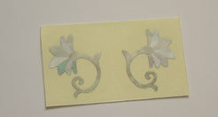 Oriental Flowers - 2pcs Bridge Inlays - Inlay Stickers Jockomo