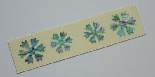 Snowflakes - 4pcs Bridge Inlays - Inlay Stickers Jockomo