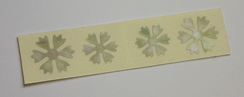 Snowflakes - 4pcs Bridge Inlays - Inlay Stickers Jockomo