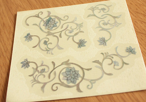 Oriental Flowers Inlay Stickers for Guitar, Bass & Ukulele
