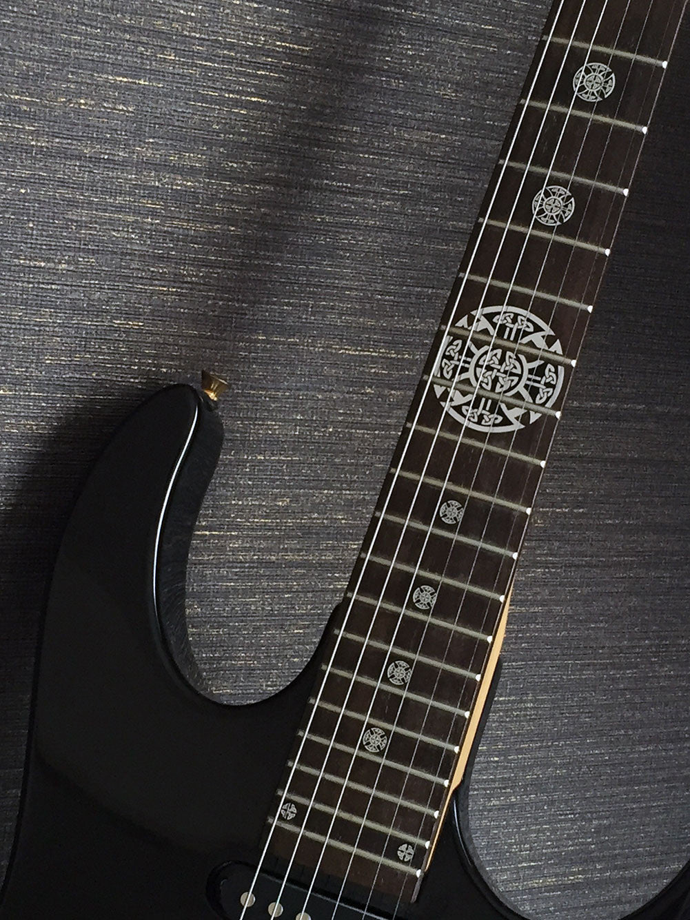 Celtic Cross (Metallic) - Emblem 12th Fret Markers Set - Inlay Stickers Jockomo