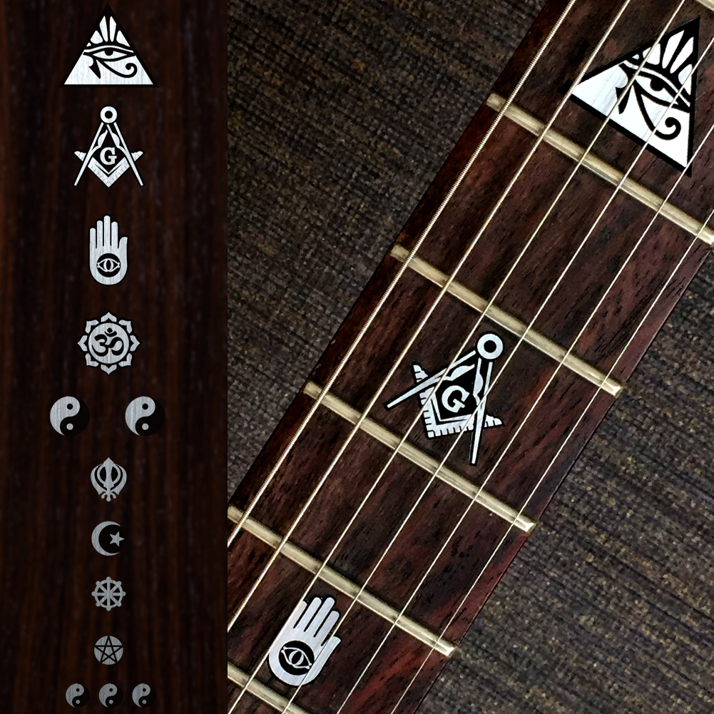 Religion Symbols - Fret Markers for Guitars & Bass - Inlay Stickers Jockomo