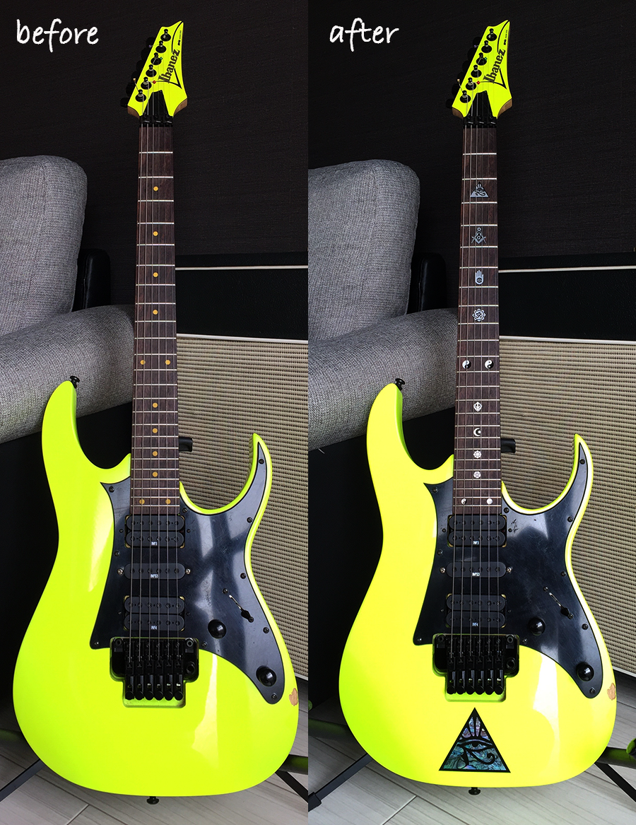Pyramid Eyes Inlay Stickers for Guitar & Bass