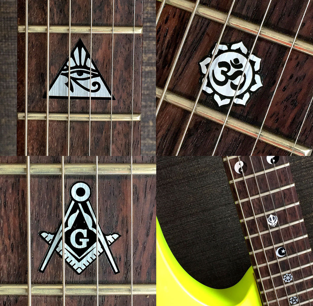 Religion Symbols - Fret Markers for Guitars & Bass - Inlay Stickers Jockomo