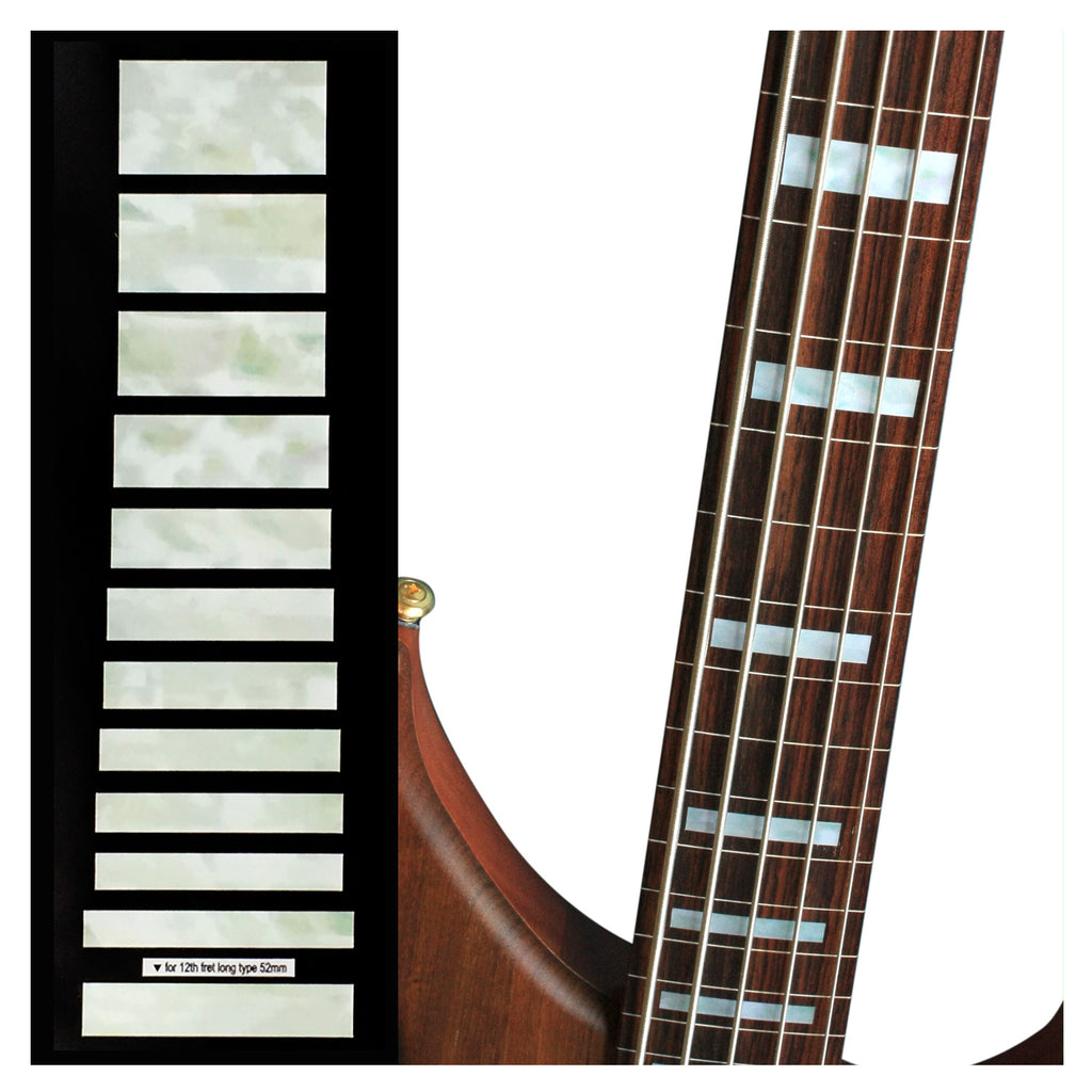 Jazz Bass Block Fret Markers for 5 String Bass - Inlay Stickers Jockomo