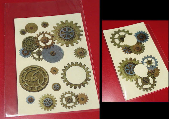 Steampunk Gears Decal Set for Guitar & Bass