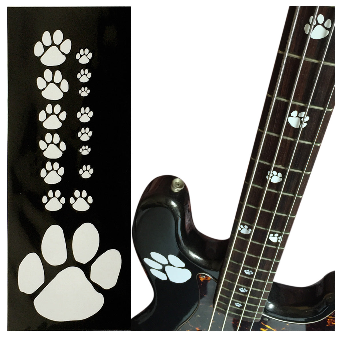 Animal Foot Prints - Fret Markers for Guitars & Bass - Inlay Stickers Jockomo