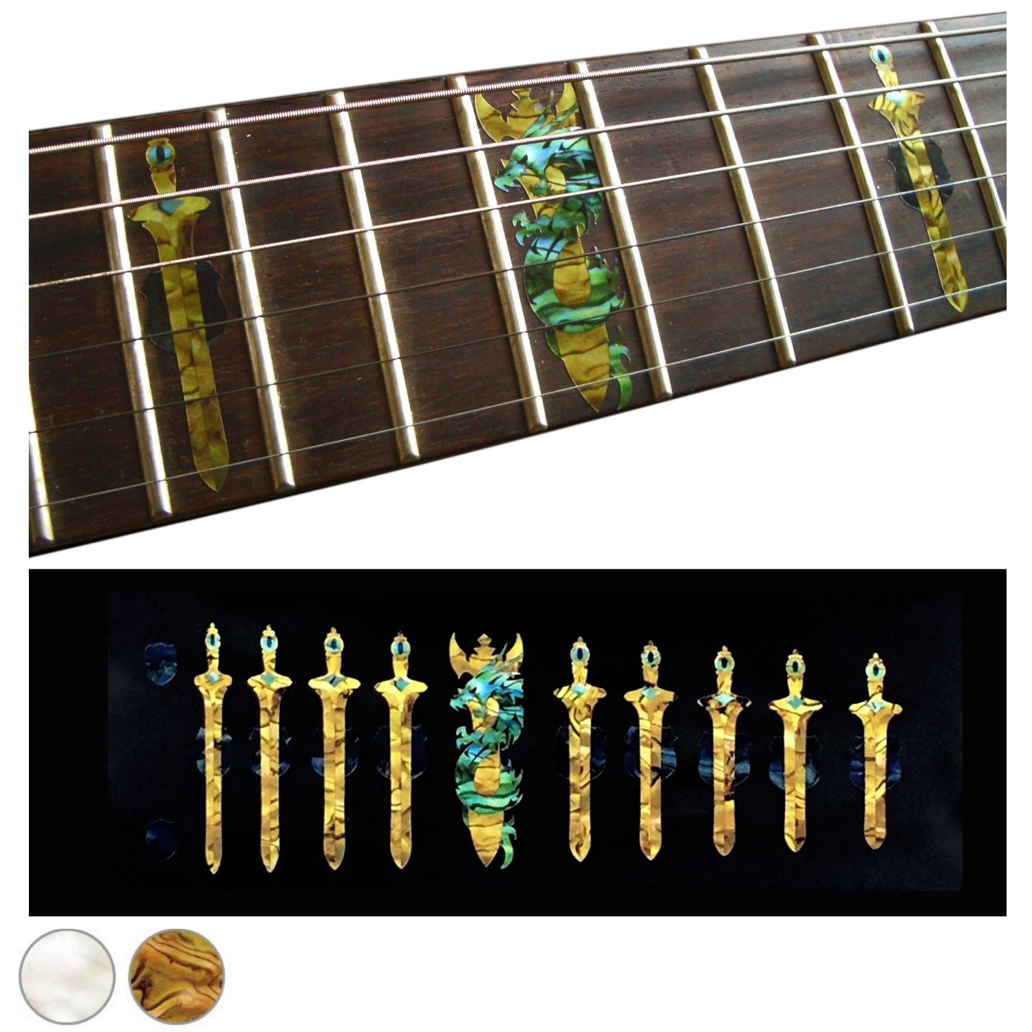 Swords with Dragon - Inlay Stickers Jockomo