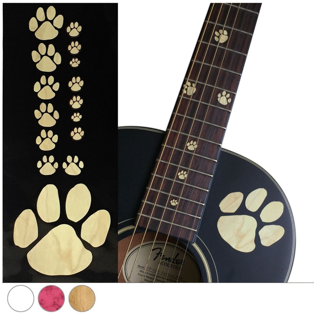 Animal Foot Prints - Fret Markers for Guitars & Bass - Inlay Stickers Jockomo