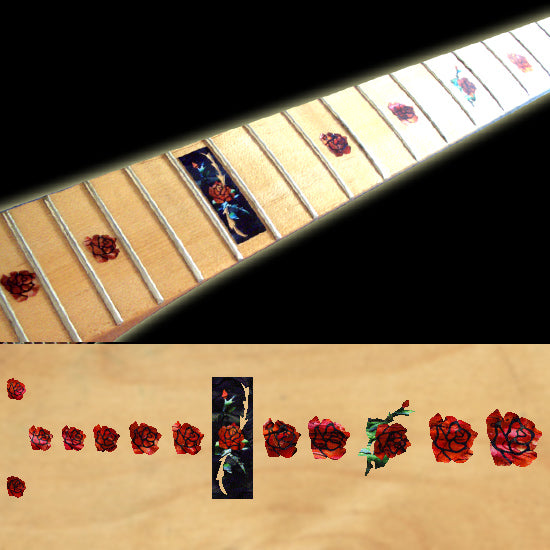 Roses - Fret Markers for Guitars & Bass - Inlay Stickers Jockomo