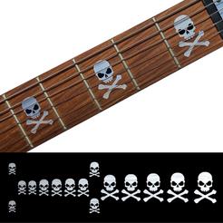 Skull with Crossbones (Sideways) - Inlay Stickers Jockomo