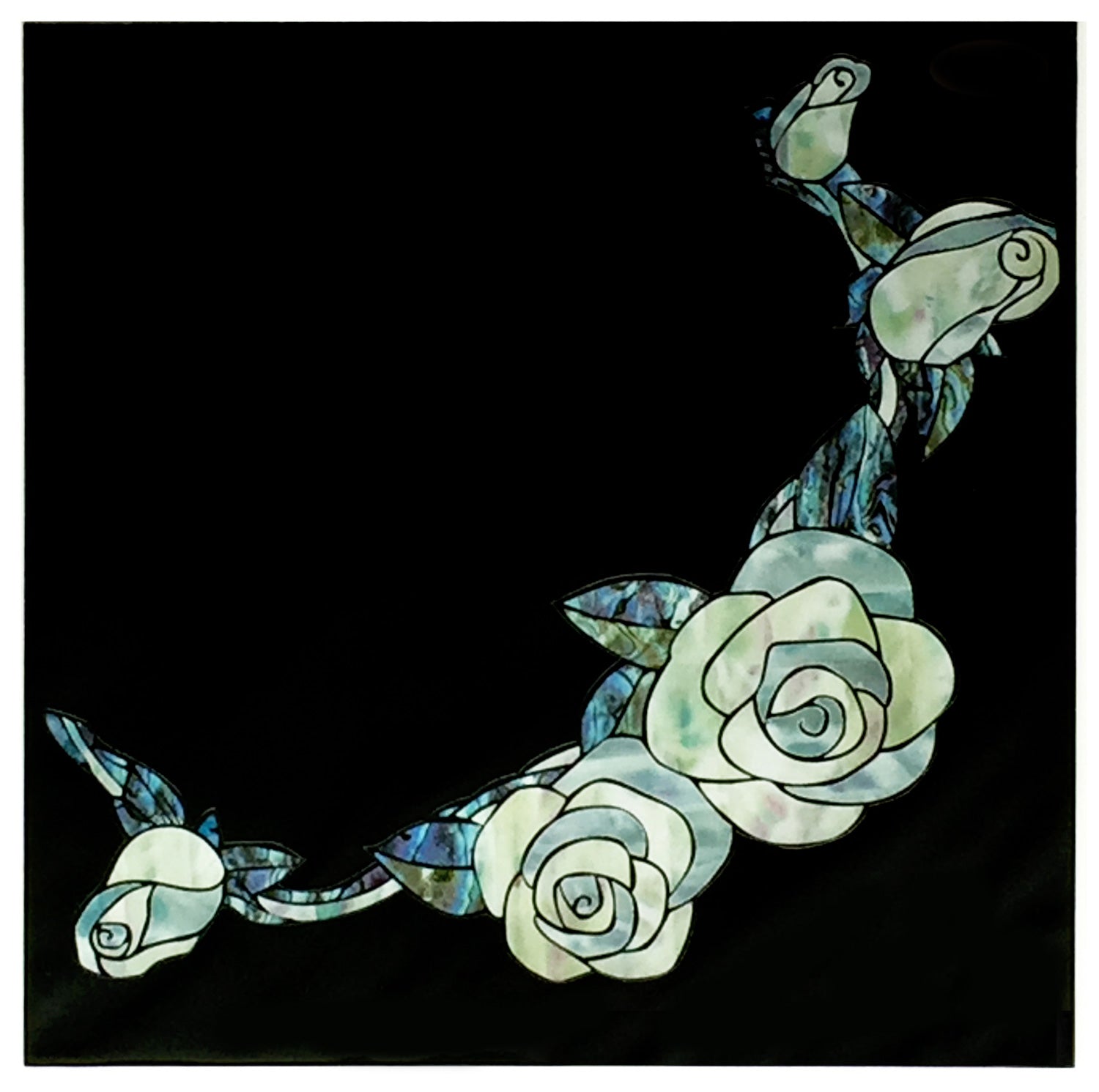 White Roses - Inlay Stickers Decals for Guitars & Bass