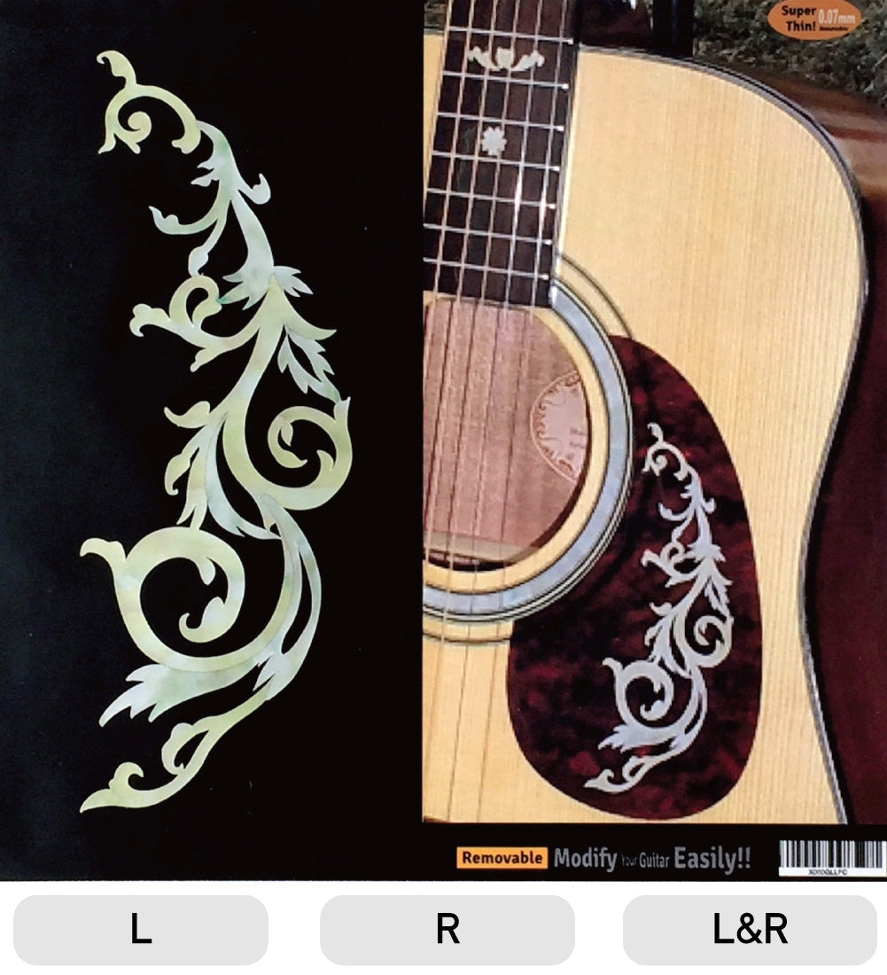 Gothic Line DS (White Pearl)- Inlay Sticker Decal for Guitars & Bass