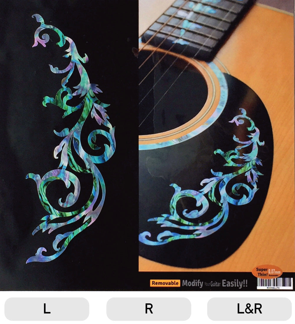 Gothic Line DS (Abalone Blue)- Inlay Sticker Decal for Guitars & Bass