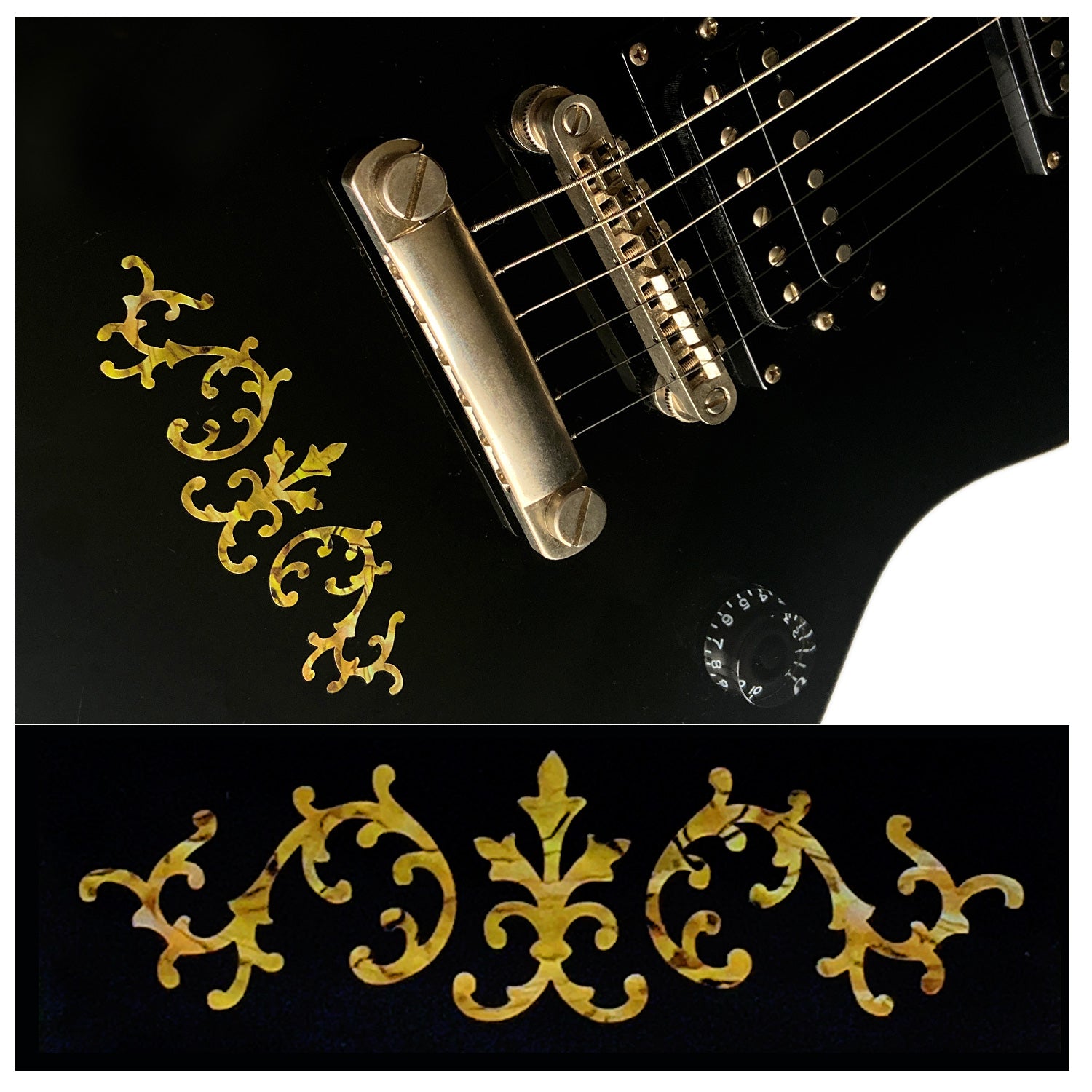 SRV Vines Stevie Ray Vaughan-Style Inlay Sticker for Guitar & Bass