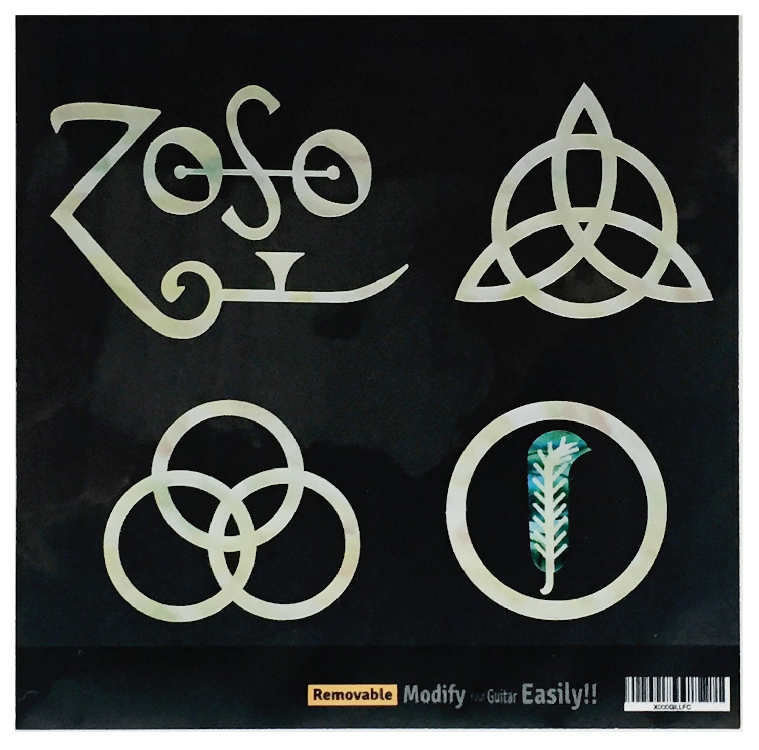 4 symbols Led Zeppelin IV “ZOSO E- Inlay Stickers Jockomo