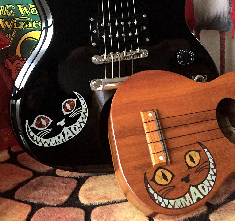 Cheshire Cat (Mad Cat) - Inlay Sticker for Guitars, Bass & Ukuleles ...