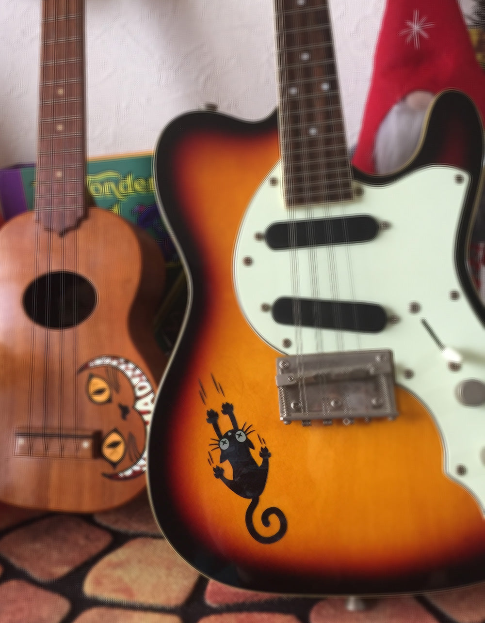 Ripping Slipping Cat - Inlay Sticker for Guitars, Bass & Ukuleles ...