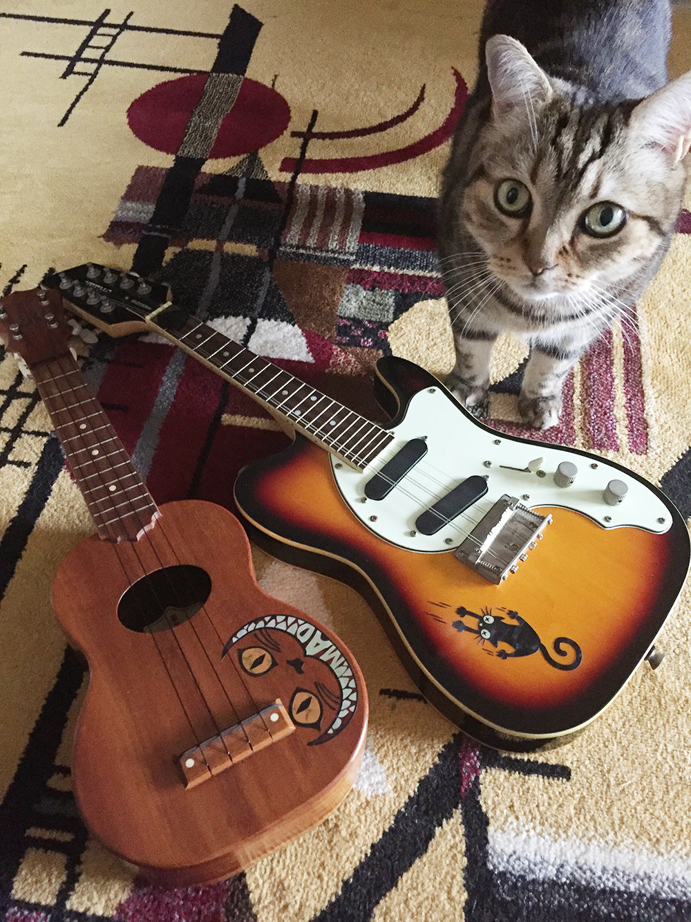 Ripping Slipping Cat - Inlay Sticker for Guitars, Bass & Ukuleles ...