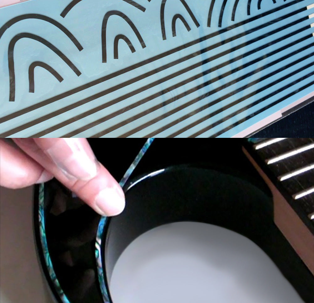 Binding Decals for Body, Neck, & Headstock - Inlay Stickers Jockomo