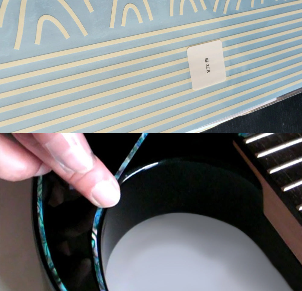 Binding Decals for Body, Neck, & Headstock - Inlay Stickers Jockomo