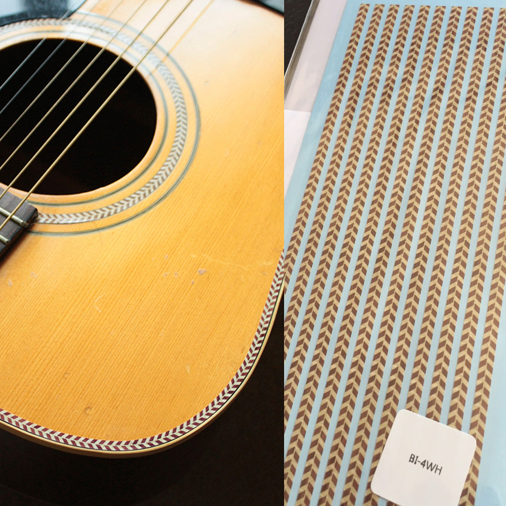 Binding Sticker/Decal (Woody-Herringbone) - Inlay Stickers Jockomo