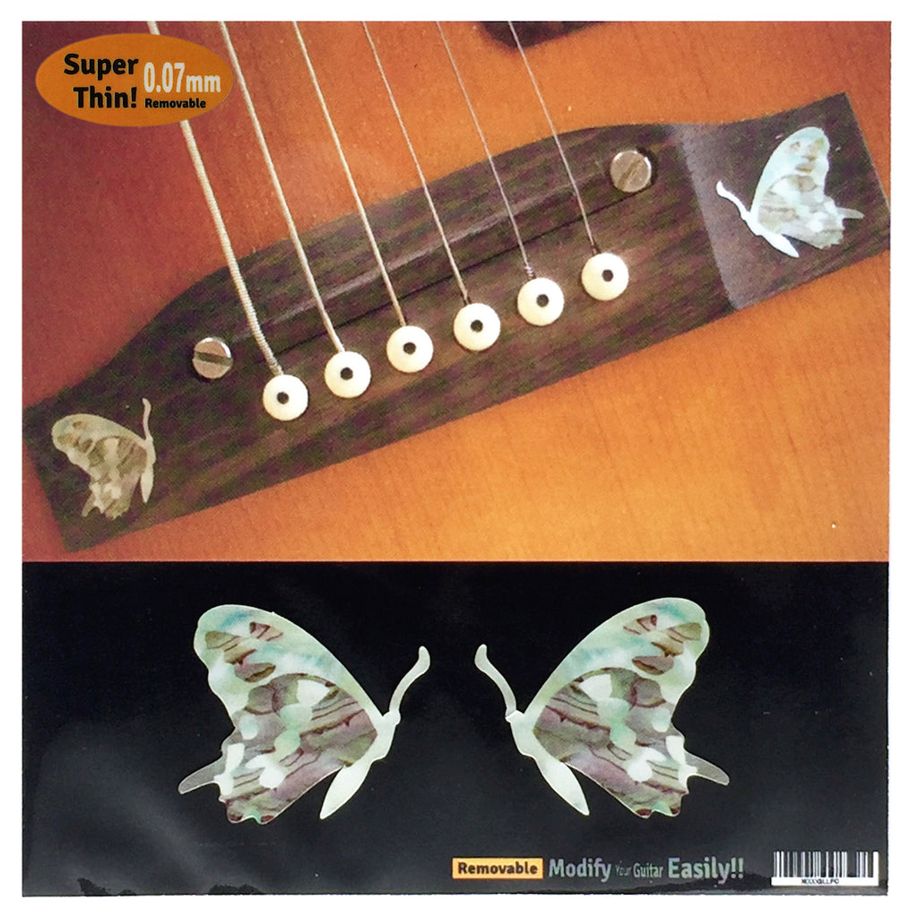 Butterfly - 2pcs Bridge Inlays - Inlay Stickers Jockomo