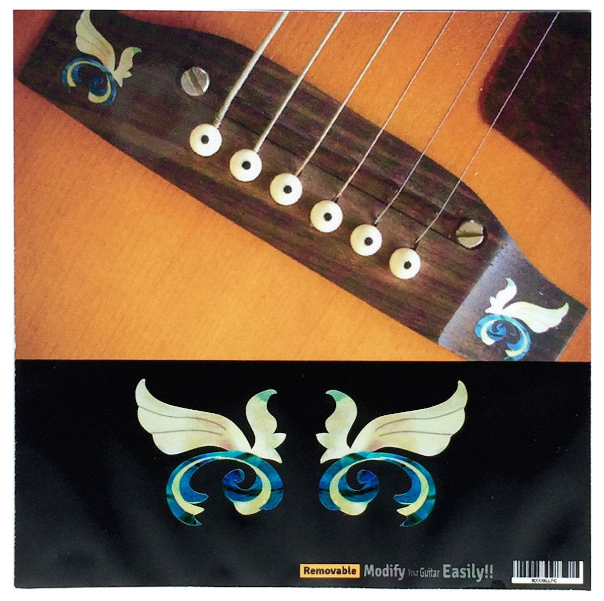 Little Wing - 2pcs Bridge Inlays - Inlay Stickers Jockomo