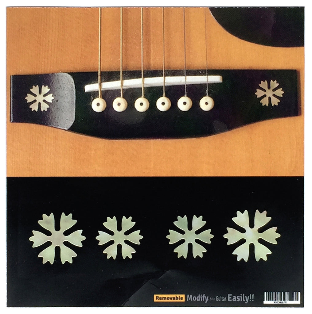 Snowflakes - 4pcs Bridge Inlays - Inlay Stickers Jockomo