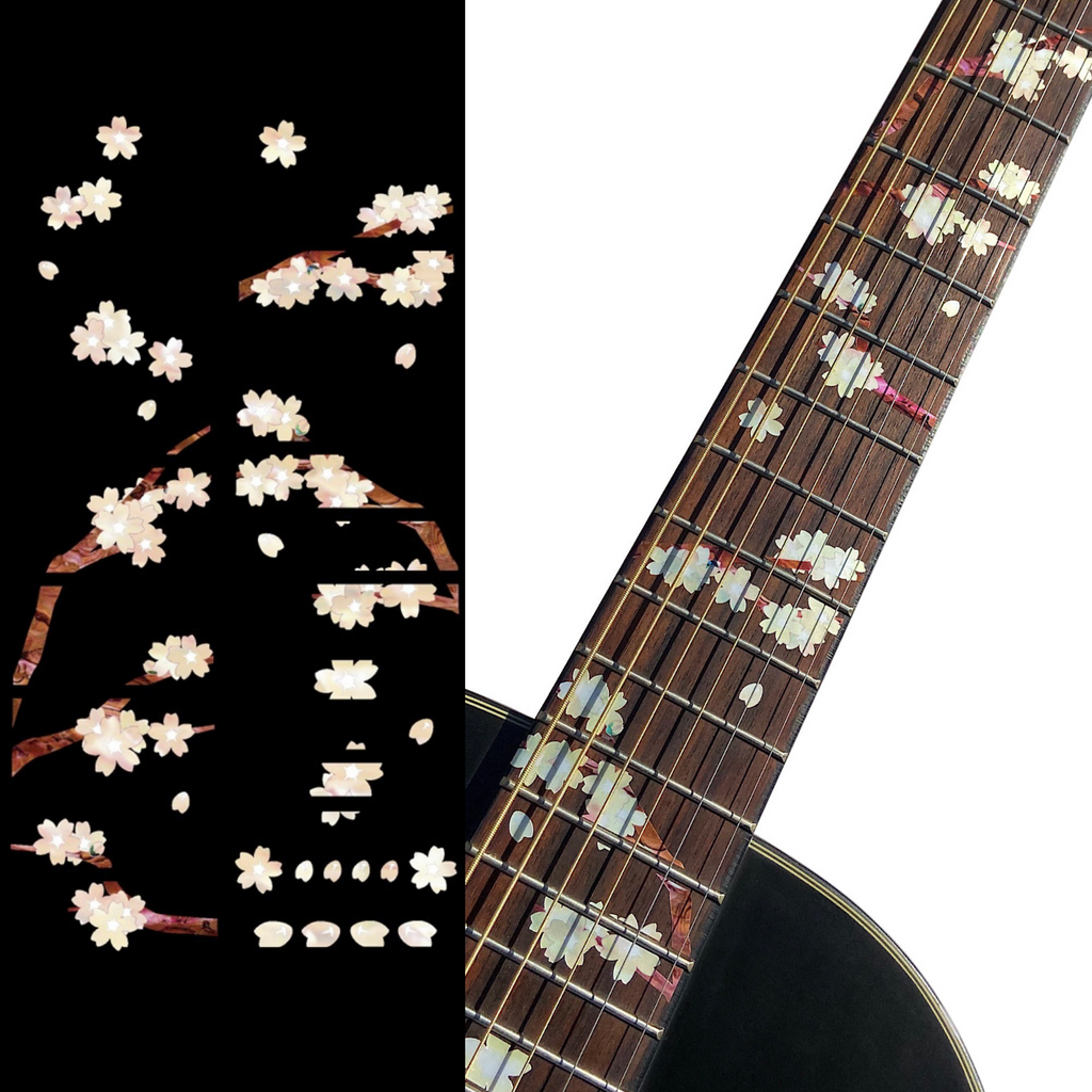 Cherry Blossom / Sakura - Fret Markers for Guitars - Inlay Stickers Jockomo