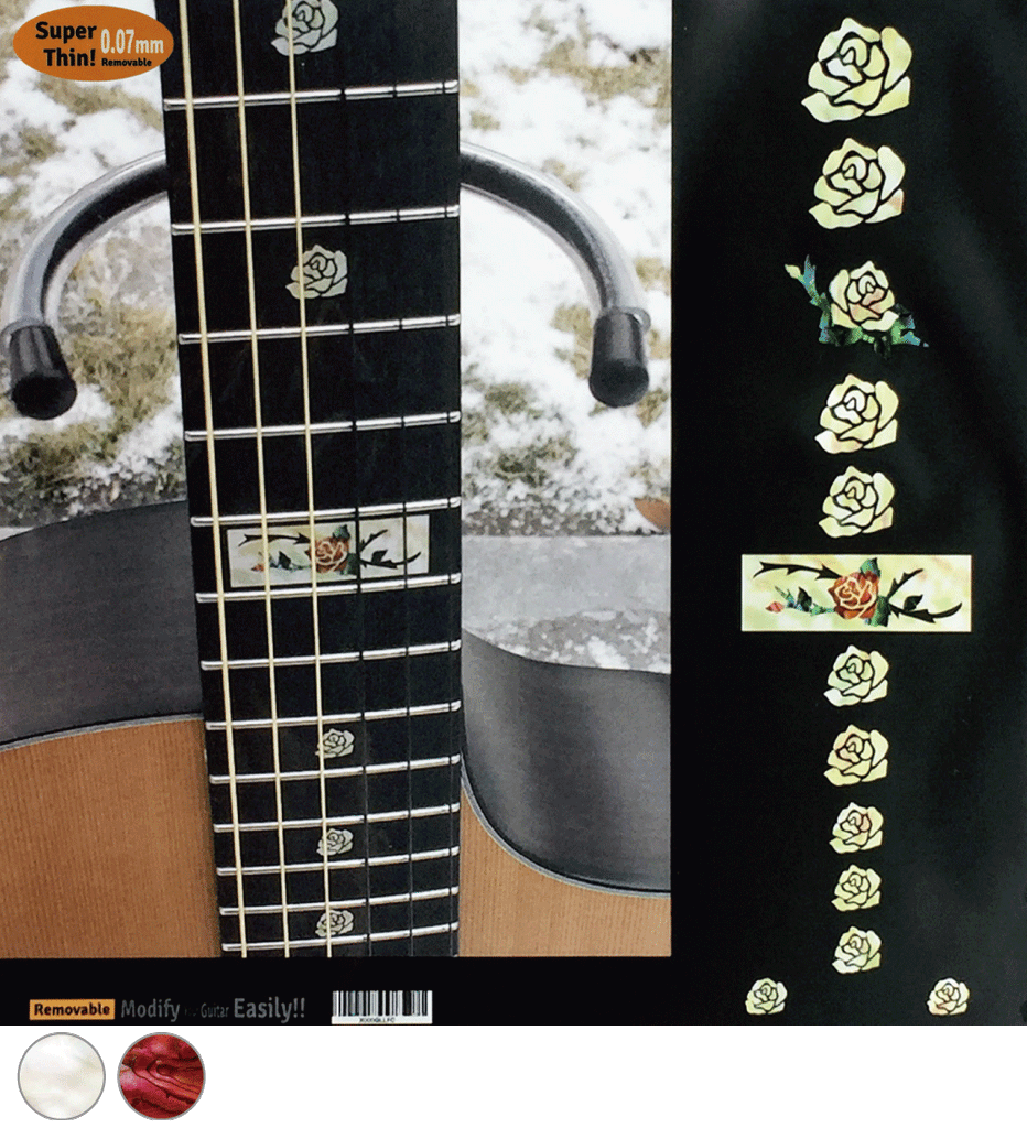 Roses - Fret Markers for Guitars & Bass - Inlay Stickers Jockomo