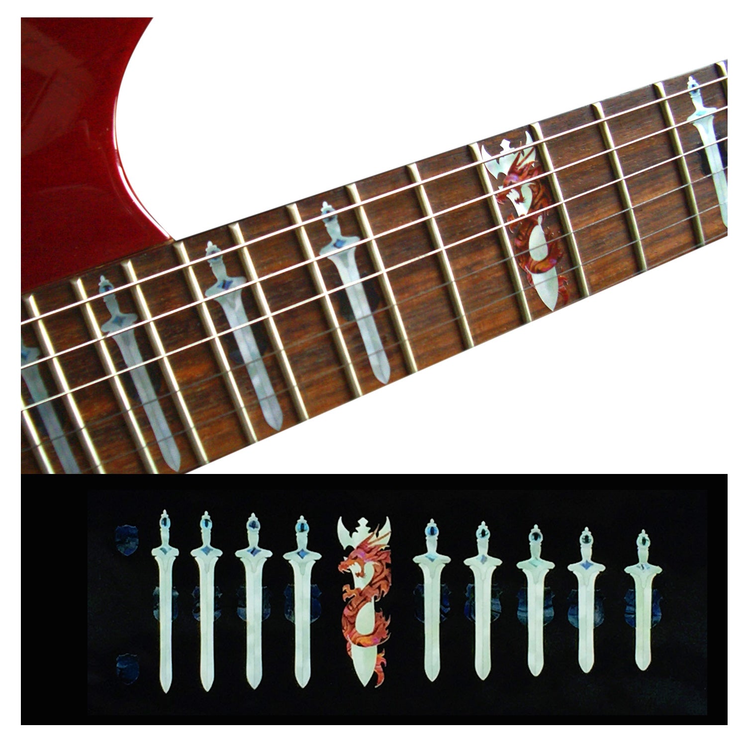 Swords with Dragon - Inlay Stickers Jockomo