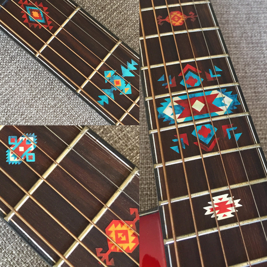 Native American / Ethnic Pattern (Turquoise) - Inlay Stickers Jockomo