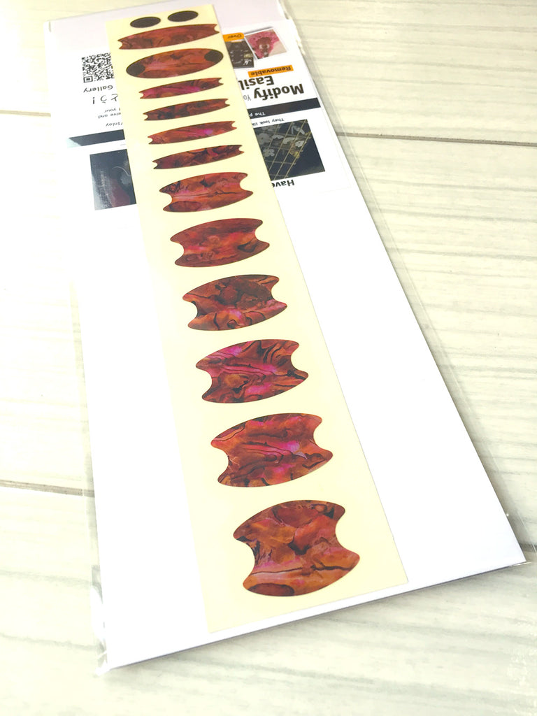 Oval Crowns - Fret Markers for Bass - Inlay Stickers Jockomo