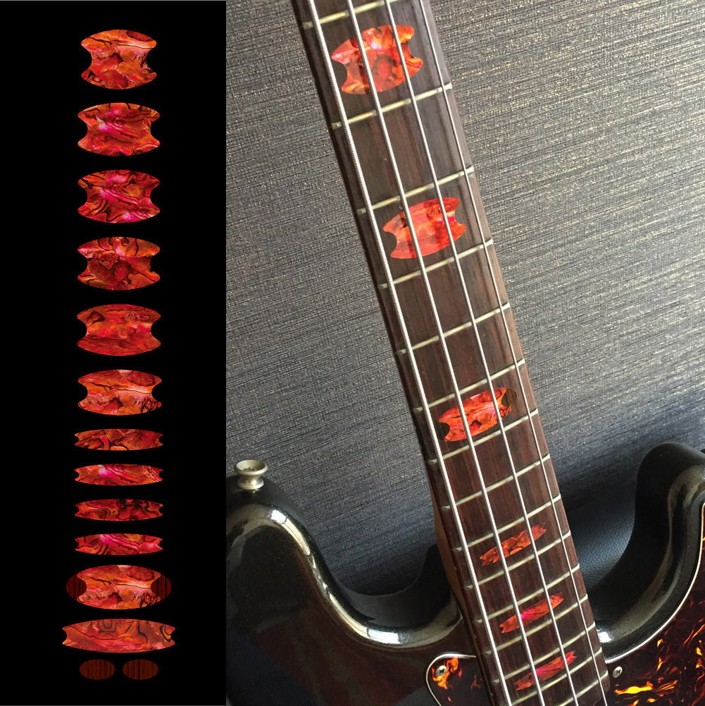 Oval Crowns - Fret Markers for Bass - Inlay Stickers Jockomo