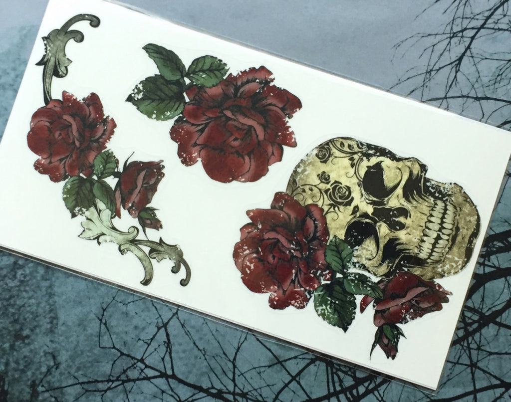 Gothic Skull & Roses - Layer Graph Stickers - Inlay Stickers Jockomo