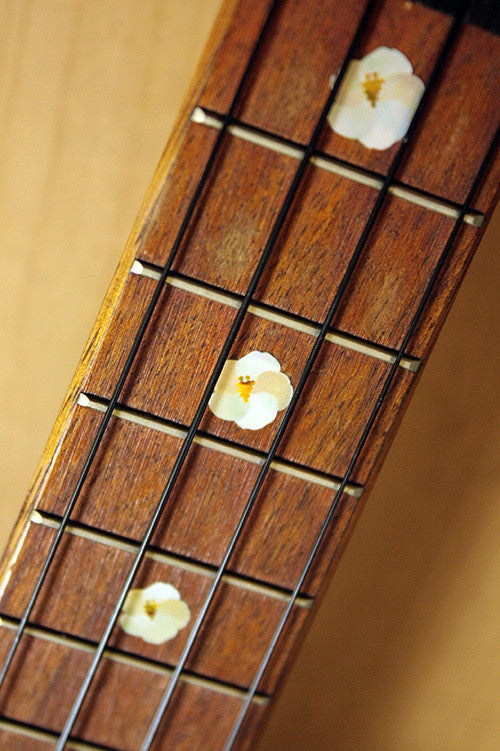 Hibiscus Flowers - Fret Markers for Ukuleles - Inlay Stickers Jockomo