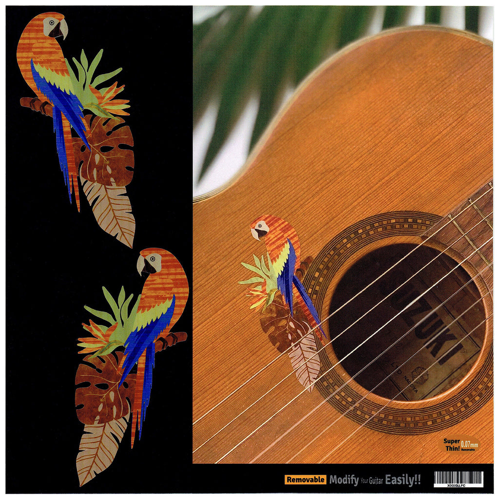 Exotic Birds (Parrots) - Inlay Stickers for Guitars, Bass & Ukuleles - Inlay Stickers Jockomo