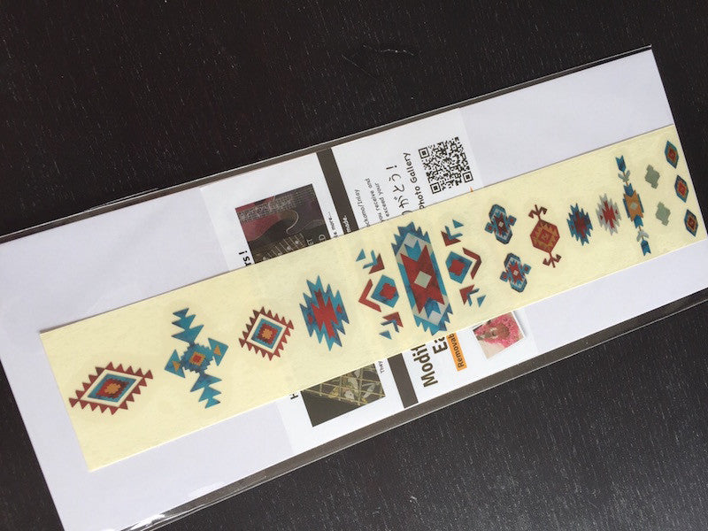 Native American / Ethnic Pattern (Turquoise) - Inlay Stickers Jockomo