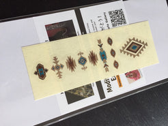 Native American Style / Ethnic Pattern (Natural) - Fret Markers for Ukuleles - Inlay Stickers Jockomo