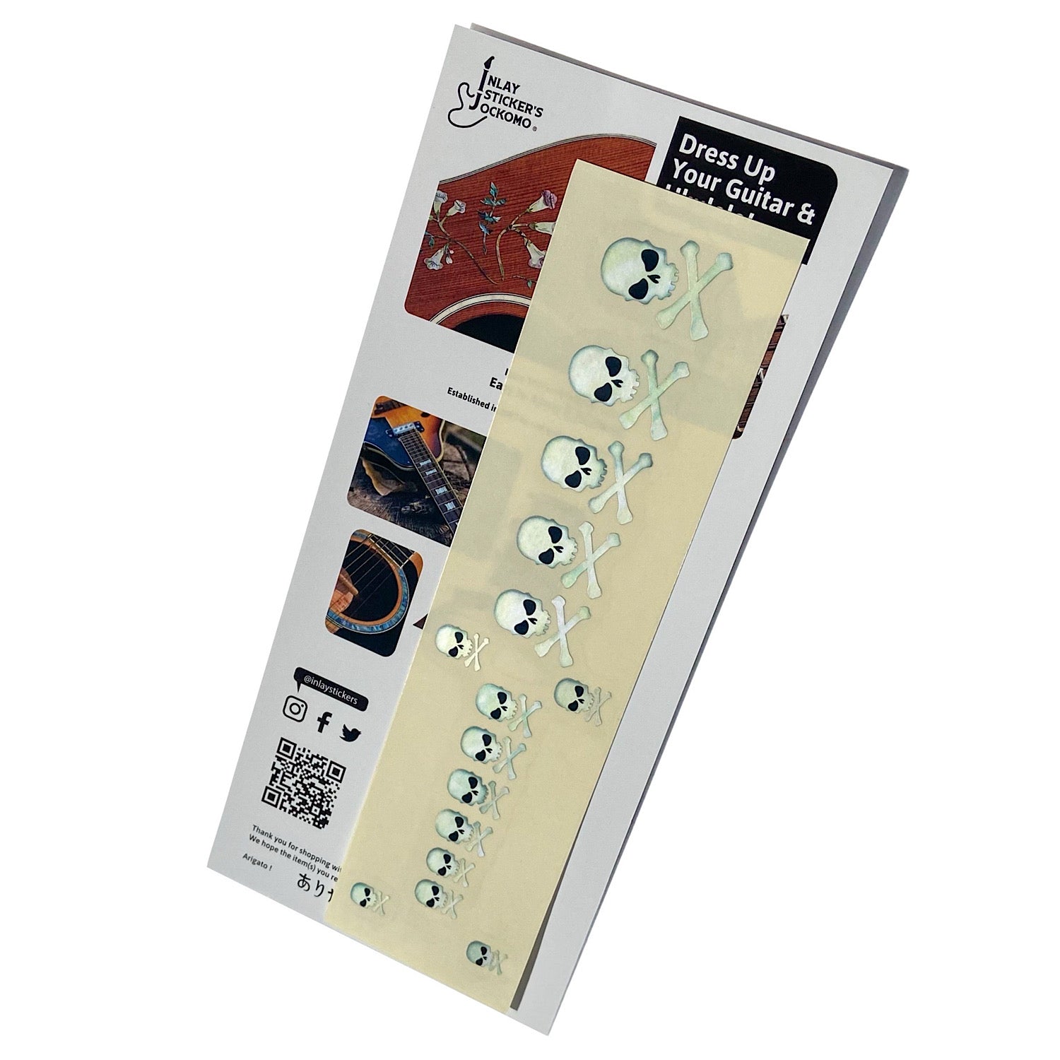 Skull with Crossbones (Sideways) - Inlay Stickers Jockomo